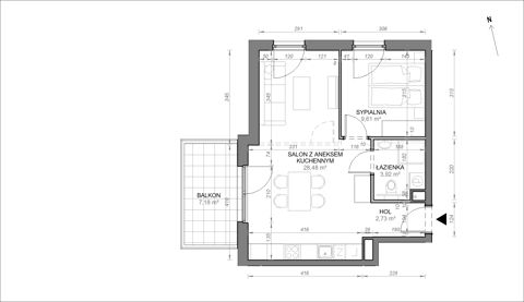 Plan 2 pok. 45m²