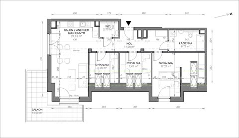Plan 4 pok. 80m²