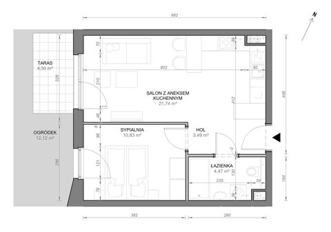 Plan 2 pok. 41m²