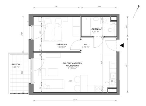 Plan 2 pok. 41m²