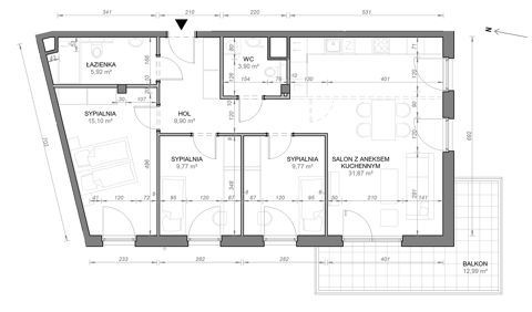 Plan 4 pok. 86m²