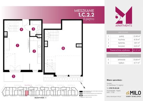 Plan 2 pok. 77m²