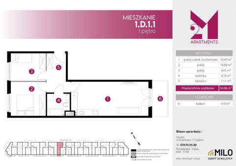 Plan 3 pok. 54m²