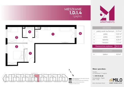 Plan 3 pok. 59m²
