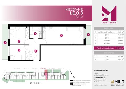 Plan 3 pok. 54m²