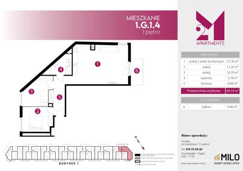 Plan 3 pok. 69m²