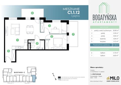 Plan 3 pok. 57m²