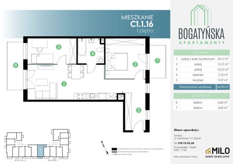 Plan 3 pok. 62m²