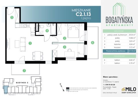 Plan 3 pok. 57m²