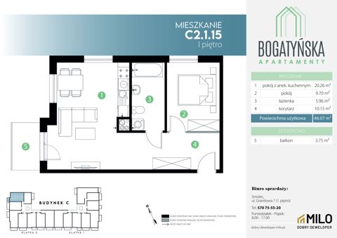 Plan 2 pok. 46m²