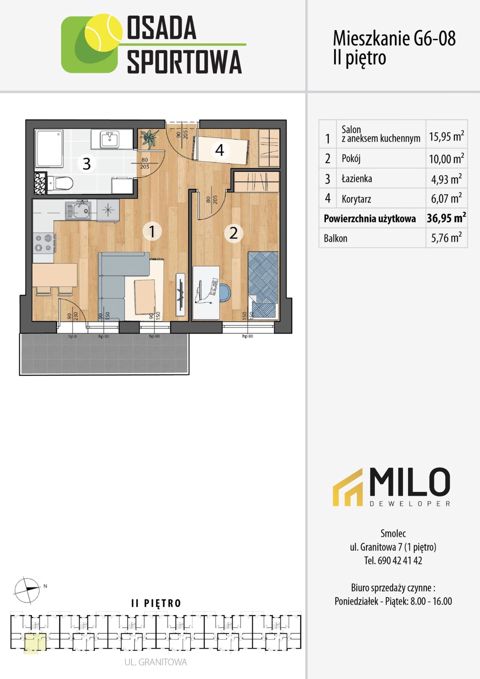 Plan 2 pok. 37m²