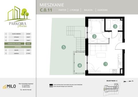 Plan 2 pok. 32m²