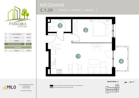 Plan 2 pok. 46m²