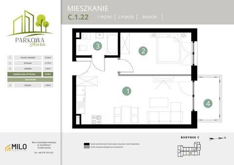 Plan 2 pok. 44m²