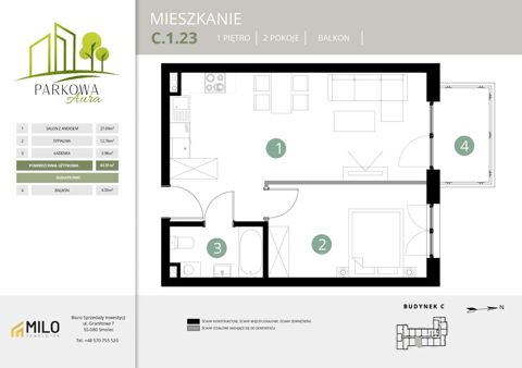 Plan 2 pok. 44m²