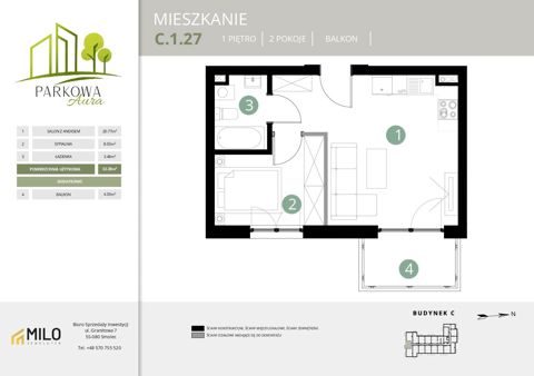Plan 2 pok. 32m²