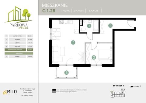 Plan 2 pok. 52m²