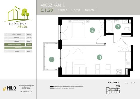 Plan 2 pok. 44m²