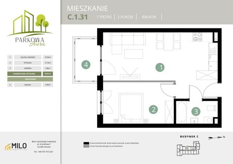 Plan 2 pok. 44m²