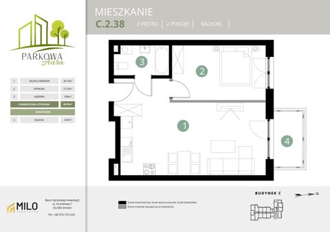 Plan 2 pok. 46m²