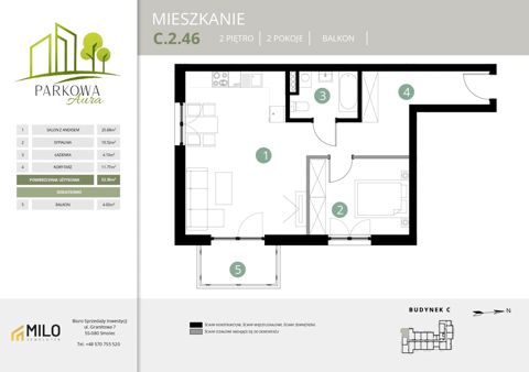 Plan 2 pok. 52m²