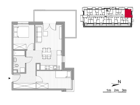 Plan 3 pok. 51m²