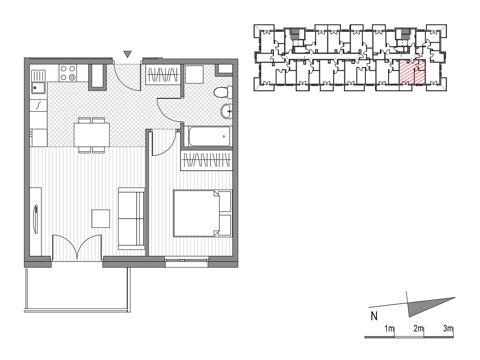 Plan 2 pok. 43m²