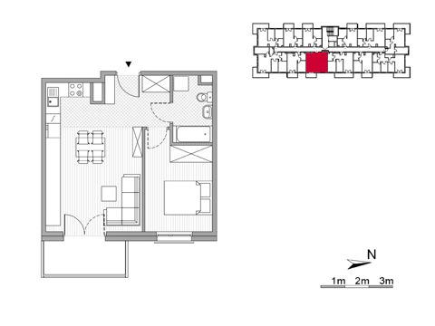Plan 2 pok. 42m²