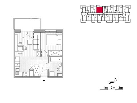 Plan 2 pok. 34m²