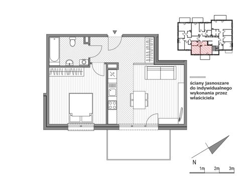 Plan 2 pok. 48m²