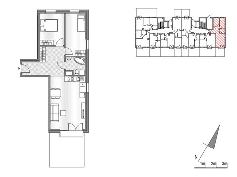 Plan 3 pok. 62m²