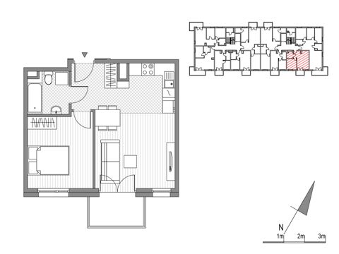 Plan 2 pok. 40m²