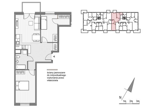 Plan 3 pok. 62m²