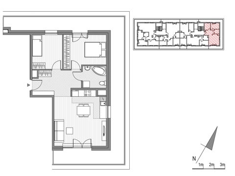 Plan 3 pok. 57m²