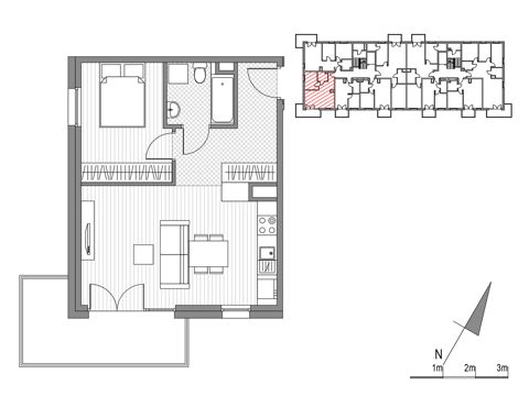 Plan 2 pok. 43m²