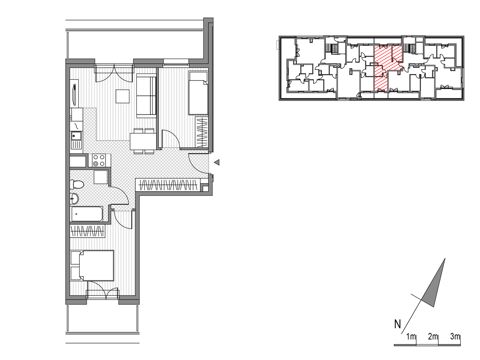 Plan 3 pok. 46m²