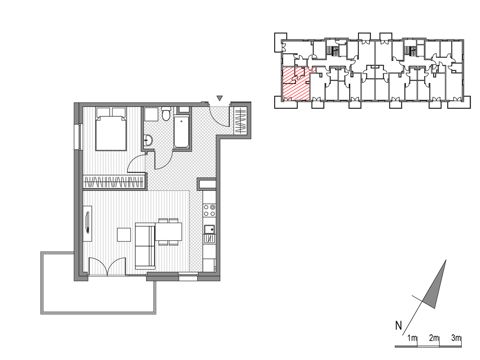 Plan 2 pok. 44m²