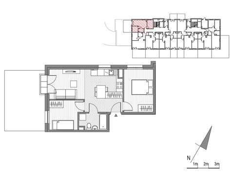 Plan 3 pok. 45m²