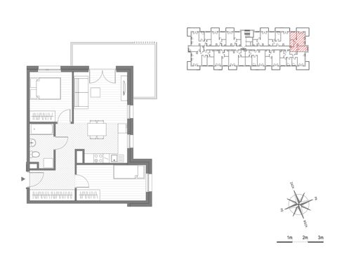 Plan 3 pok. 52m²