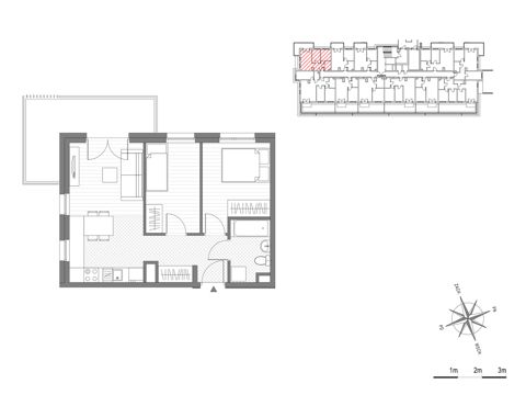 Plan 3 pok. 44m²