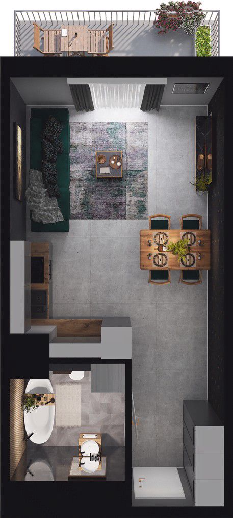 Plan 1 pok. 33m²
