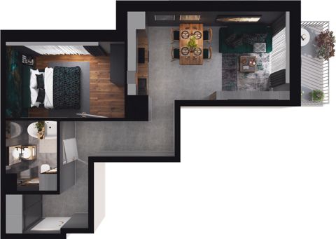 Plan 2 pok. 41m²
