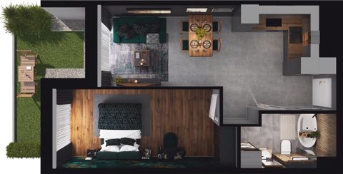Plan 2 pok. 45m²