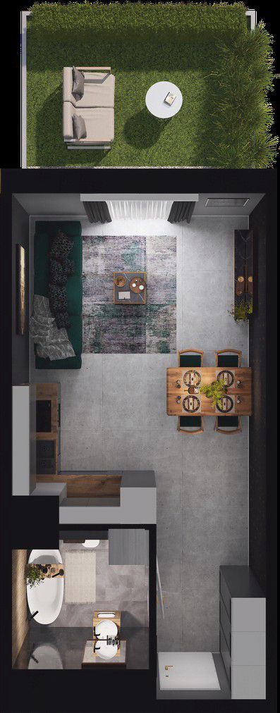 Plan 1 pok. 33m²