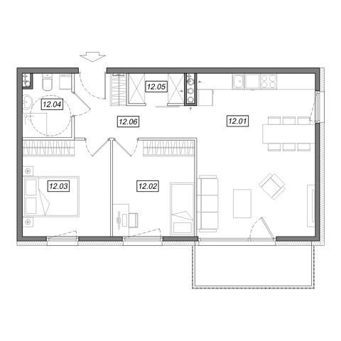Plan 3 pok. 63m²