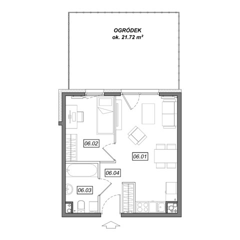 Plan 2 pok. 33m²