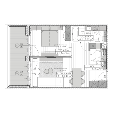 Plan 2 pok. 49m²
