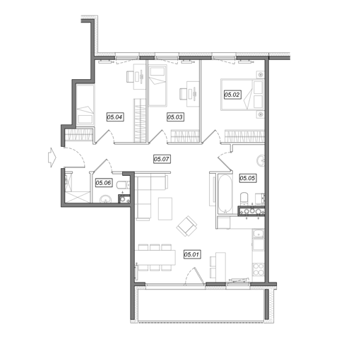 Plan 4 pok. 82m²