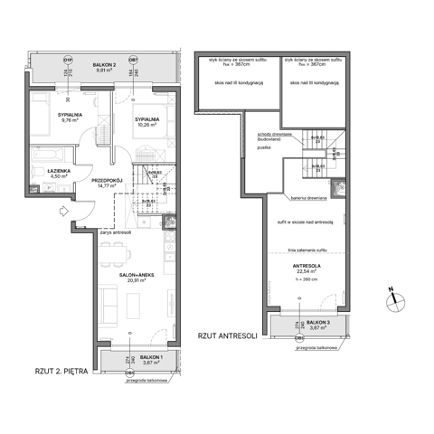 Plan 3 pok. 83m²