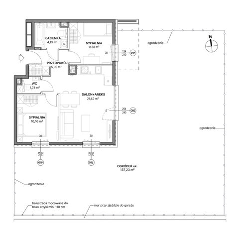 Plan 3 pok. 52m²